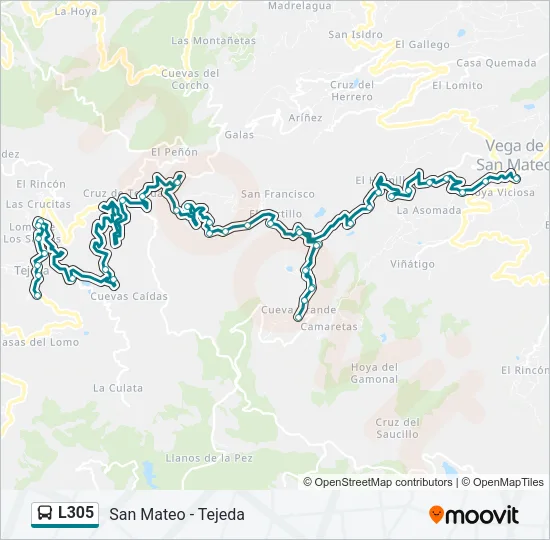 L305 Bus Line Map