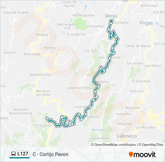 L127 Bus Line Map