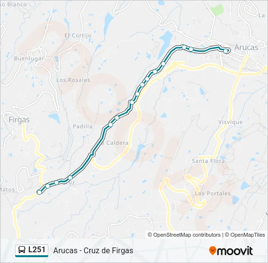 L251 Bus Line Map