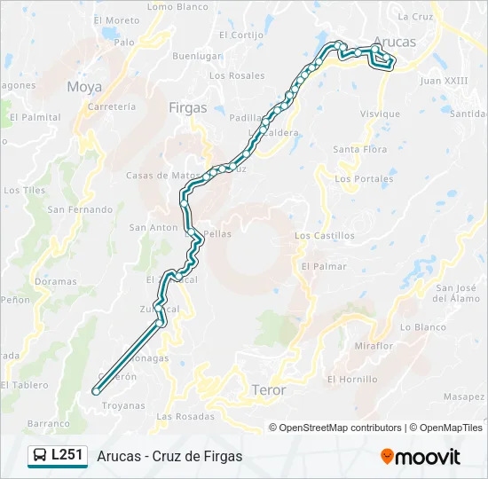 L251 Bus Line Map