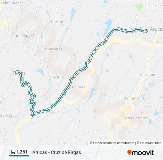 L251 Bus Line Map