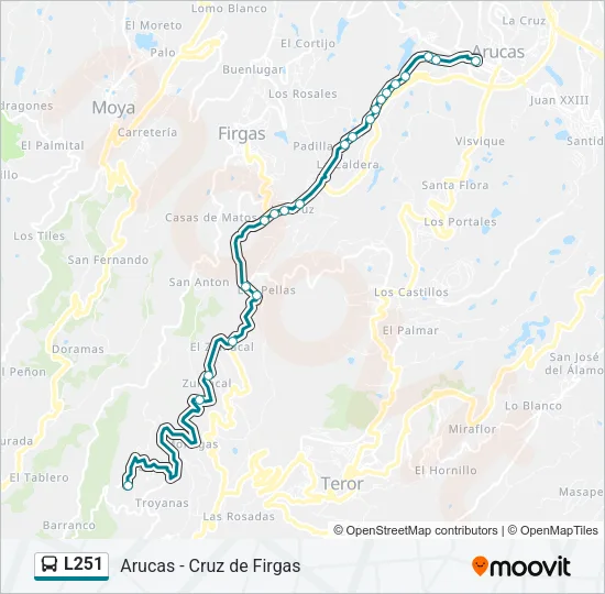 L251 Bus Line Map