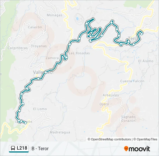 L218 Bus Line Map