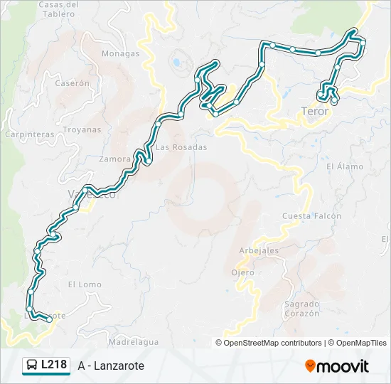 L218 Bus Line Map
