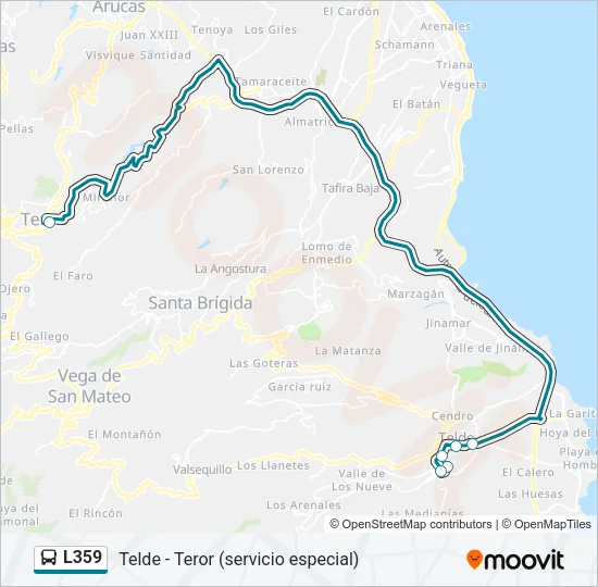 L359 Bus Line Map