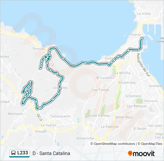 L233 Bus Line Map