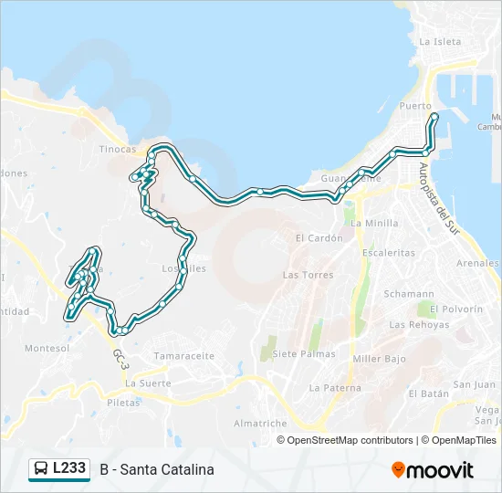 L233 Bus Line Map