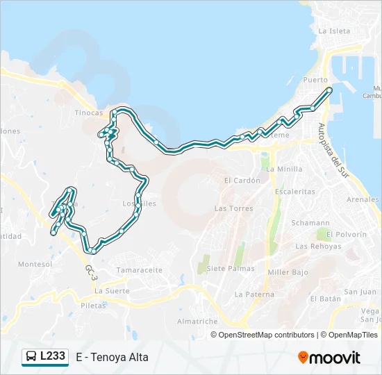 L233 Bus Line Map