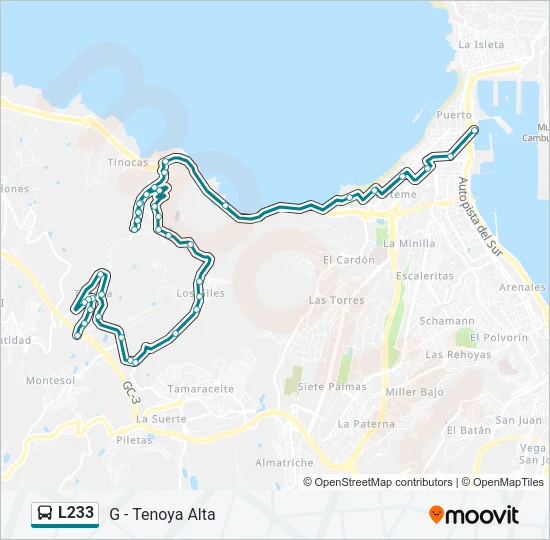 L233 Bus Line Map