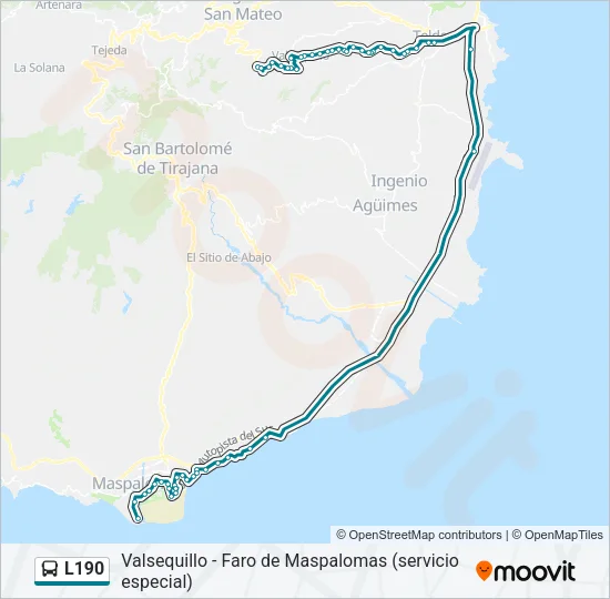 L190 Bus Line Map