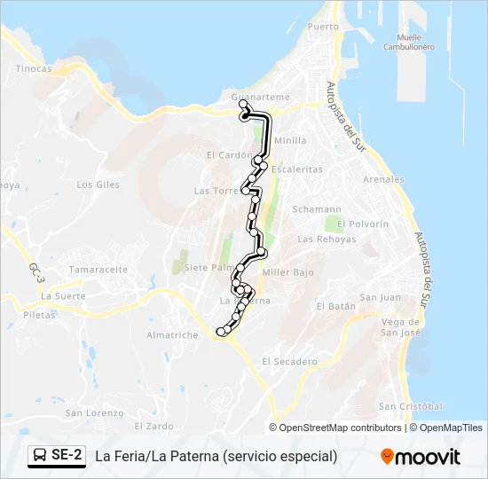 SE-2 Bus Line Map