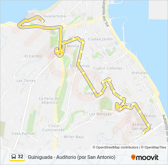 32 Bus Line Map