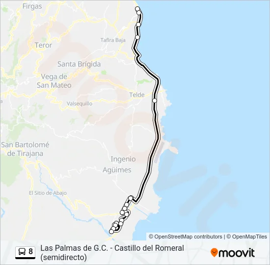 8 Bus Line Map
