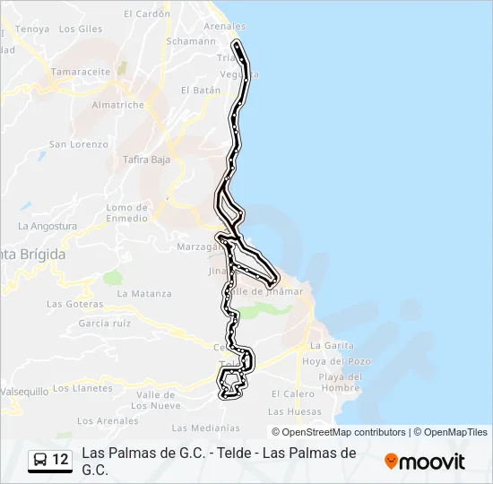 12 Bus Line Map