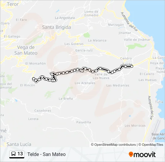 13 Bus Line Map