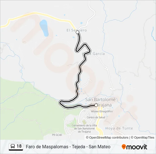 18 Bus Line Map