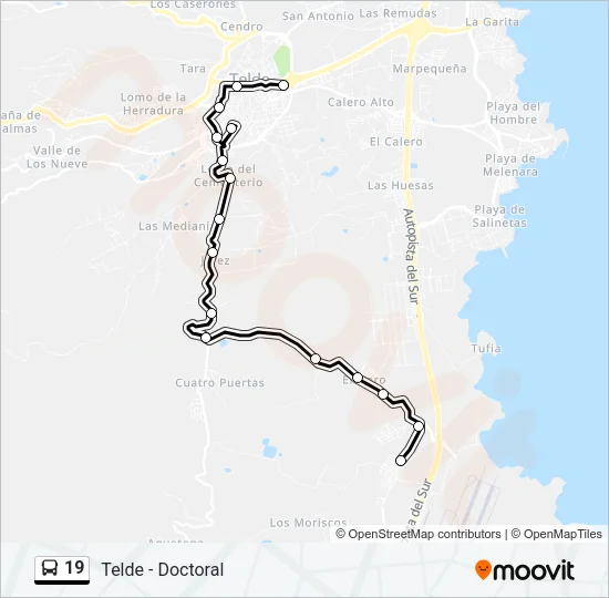 19 Bus Line Map