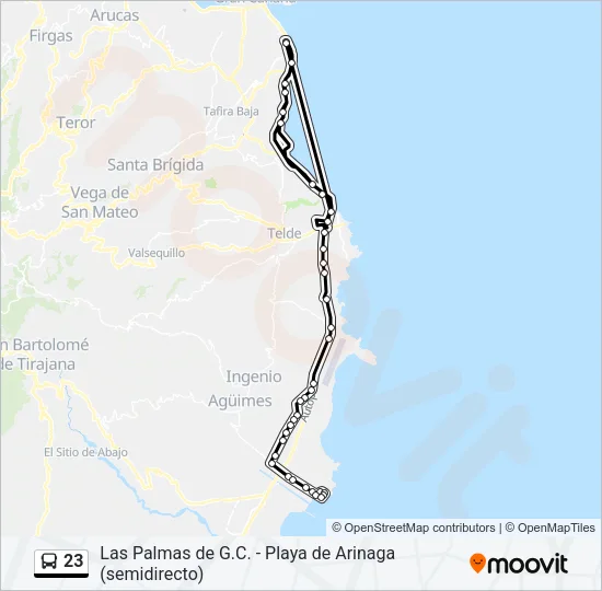 23 Bus Line Map
