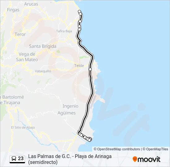 23 Bus Line Map