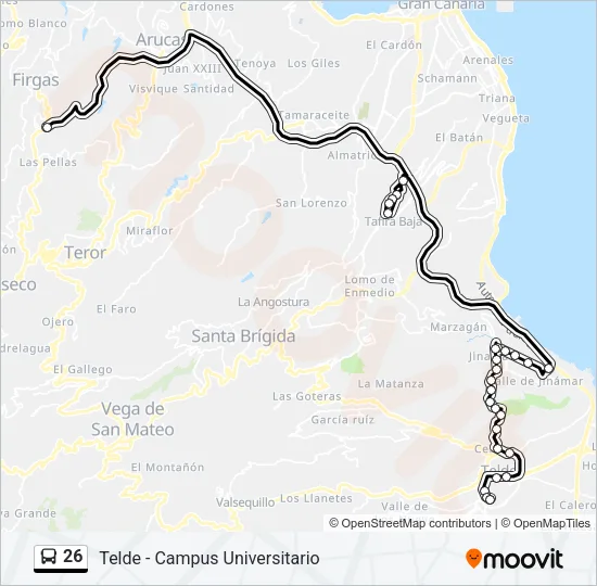 26 Bus Line Map