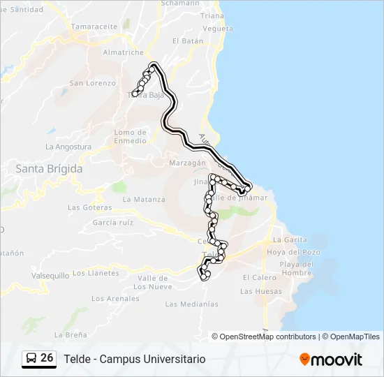 26 Bus Line Map