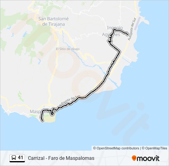 Mapa de 41 de autobús