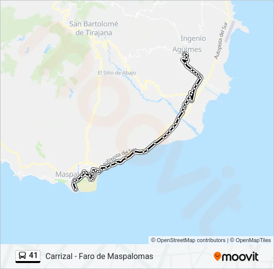 41 Bus Line Map
