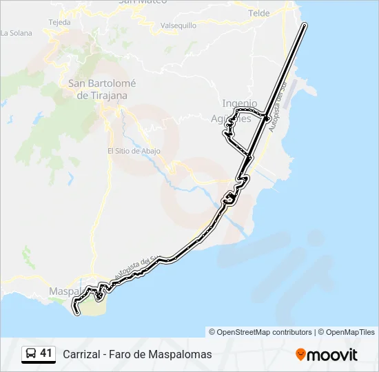 41 Bus Line Map