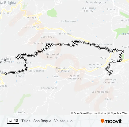 43 Bus Line Map
