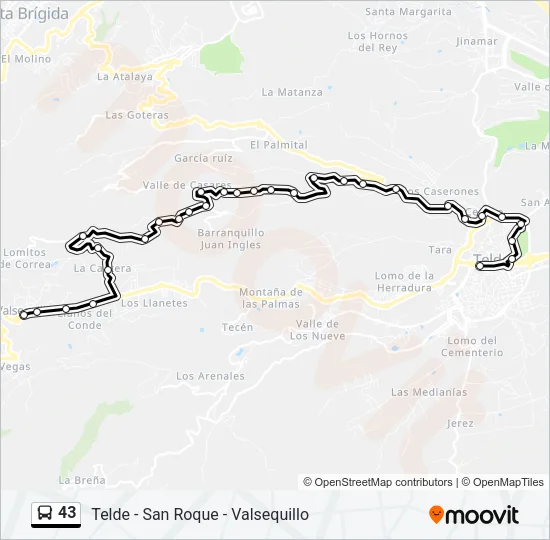 43 Bus Line Map