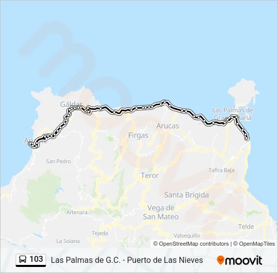 103 Bus Line Map