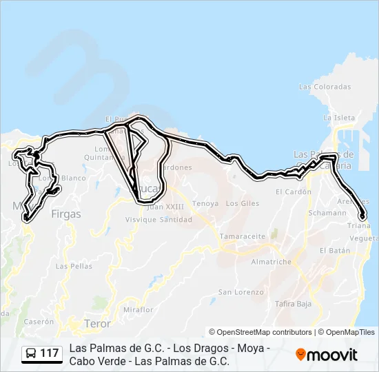 117 Bus Line Map