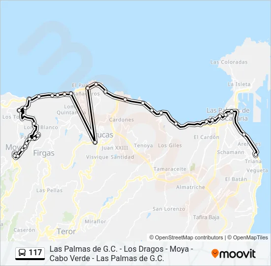 117 Bus Line Map