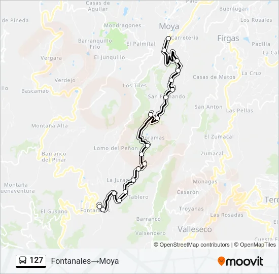 127 Bus Line Map