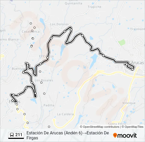 211 Bus Line Map