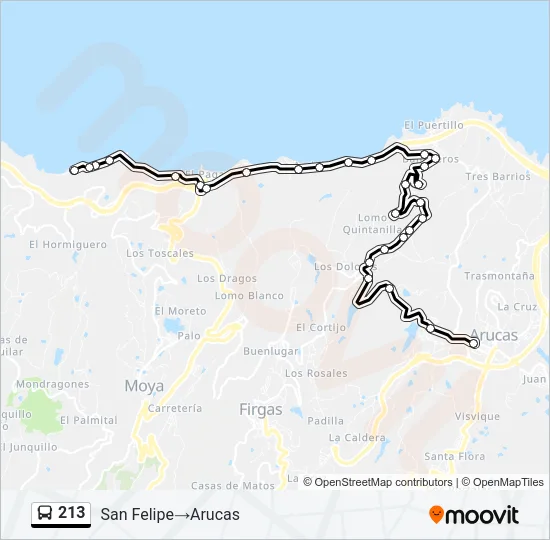 213 Bus Line Map