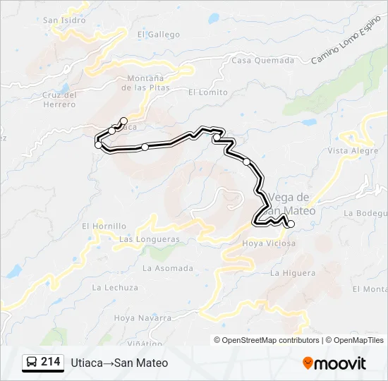 214 Bus Line Map