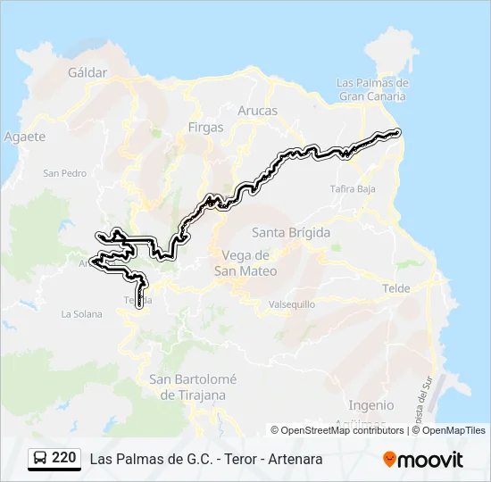 220 Bus Line Map