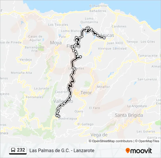 232 Bus Line Map