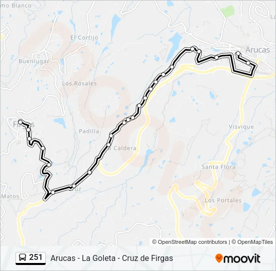 251 Bus Line Map