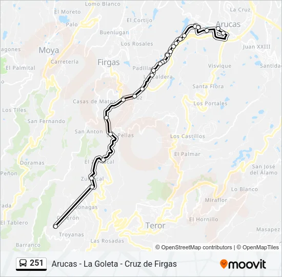 251 Bus Line Map