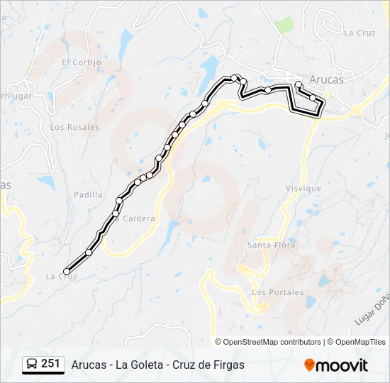 251 Bus Line Map