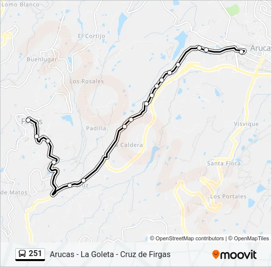 251 Bus Line Map