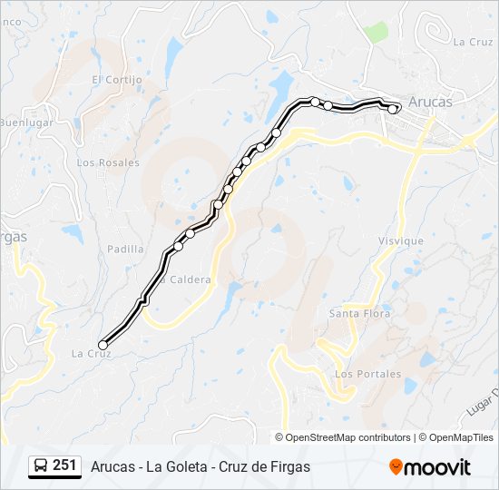 251 bus Line Map