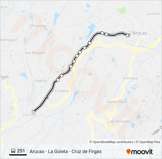 251 Bus Line Map
