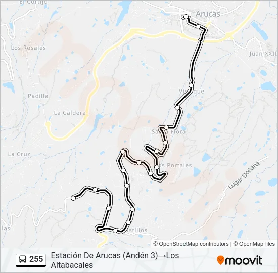 255 Bus Line Map