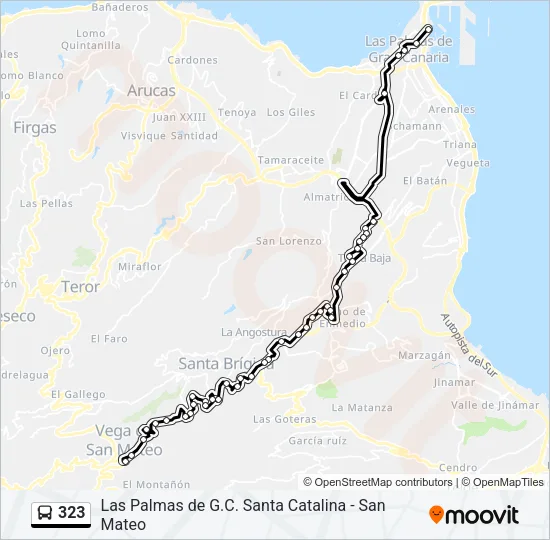 323 Bus Line Map