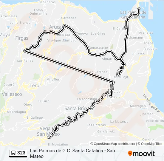323 Bus Line Map