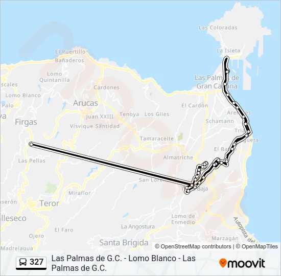 327 Bus Line Map