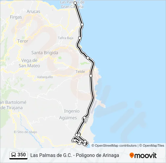 350 Bus Line Map